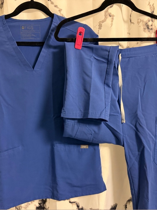 Figs Other - Figs Royal Blue Casma 2-pocket Scrub Top and Yola 11-pocket Scrub Pants. Size S